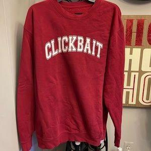 Clickbait Crimson Sweatshirt Size L